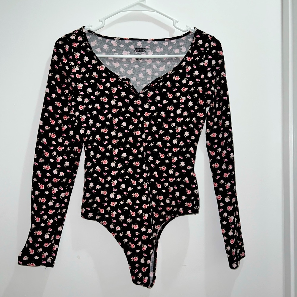 Victoria Secret Pink Long Sleeve Body Suit